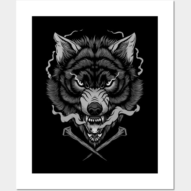 Dark Wolf Wall Art by Deniart